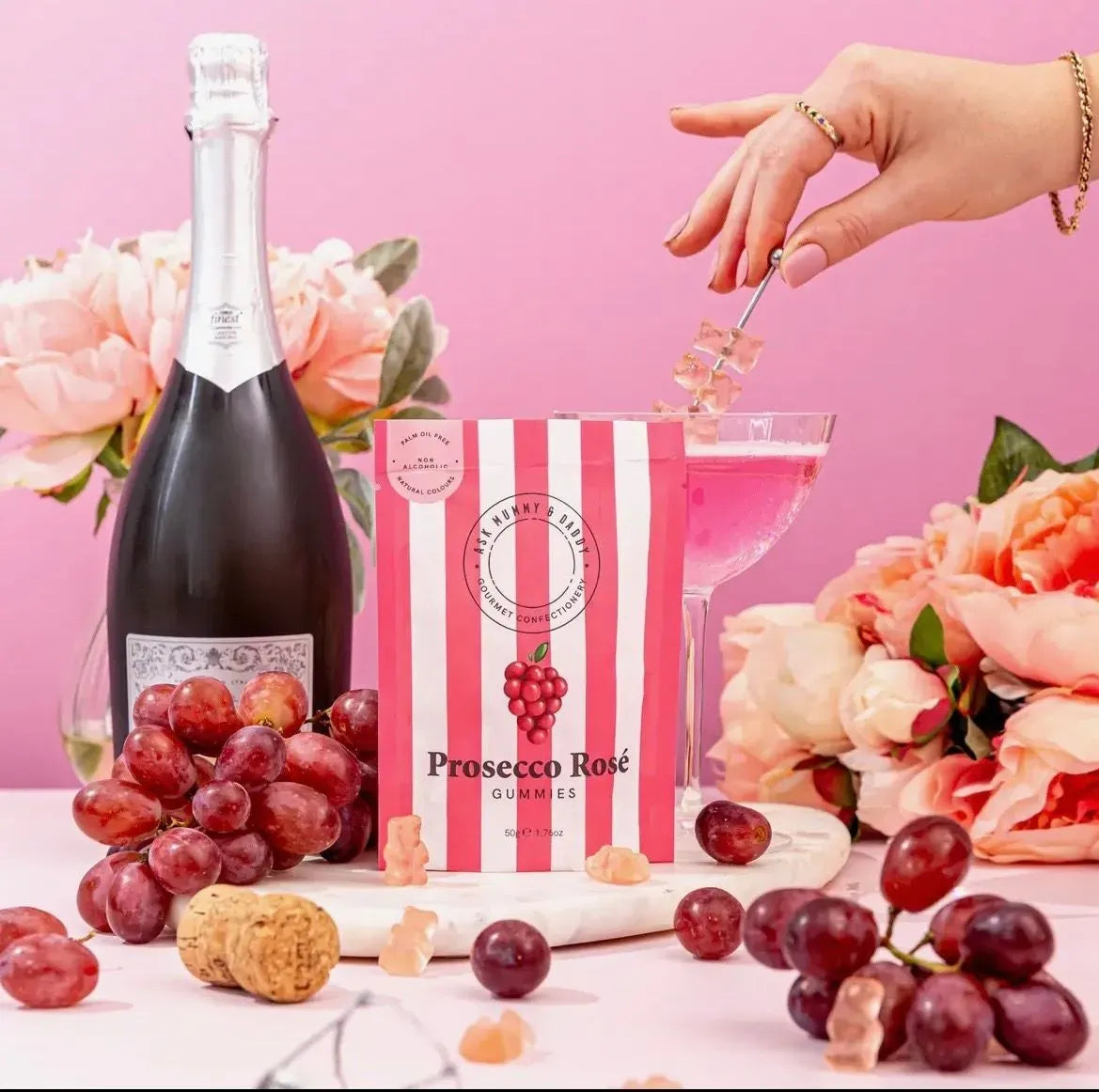 Ask Mummy & Daddy Prosecco Rose Gummies 50g