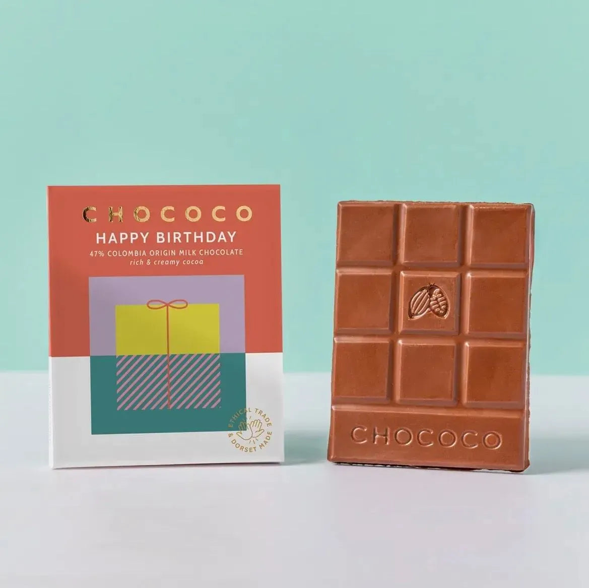 Chococo Happy Birthday 47% Milk Chocolate bar 75g