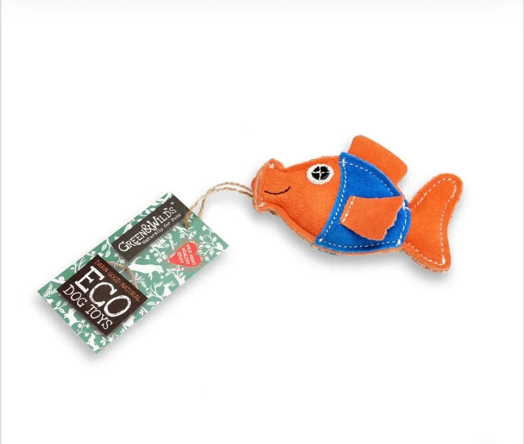 Green & Wilds Goldie The Goldfish, Eco Cat & Small Dog Toy