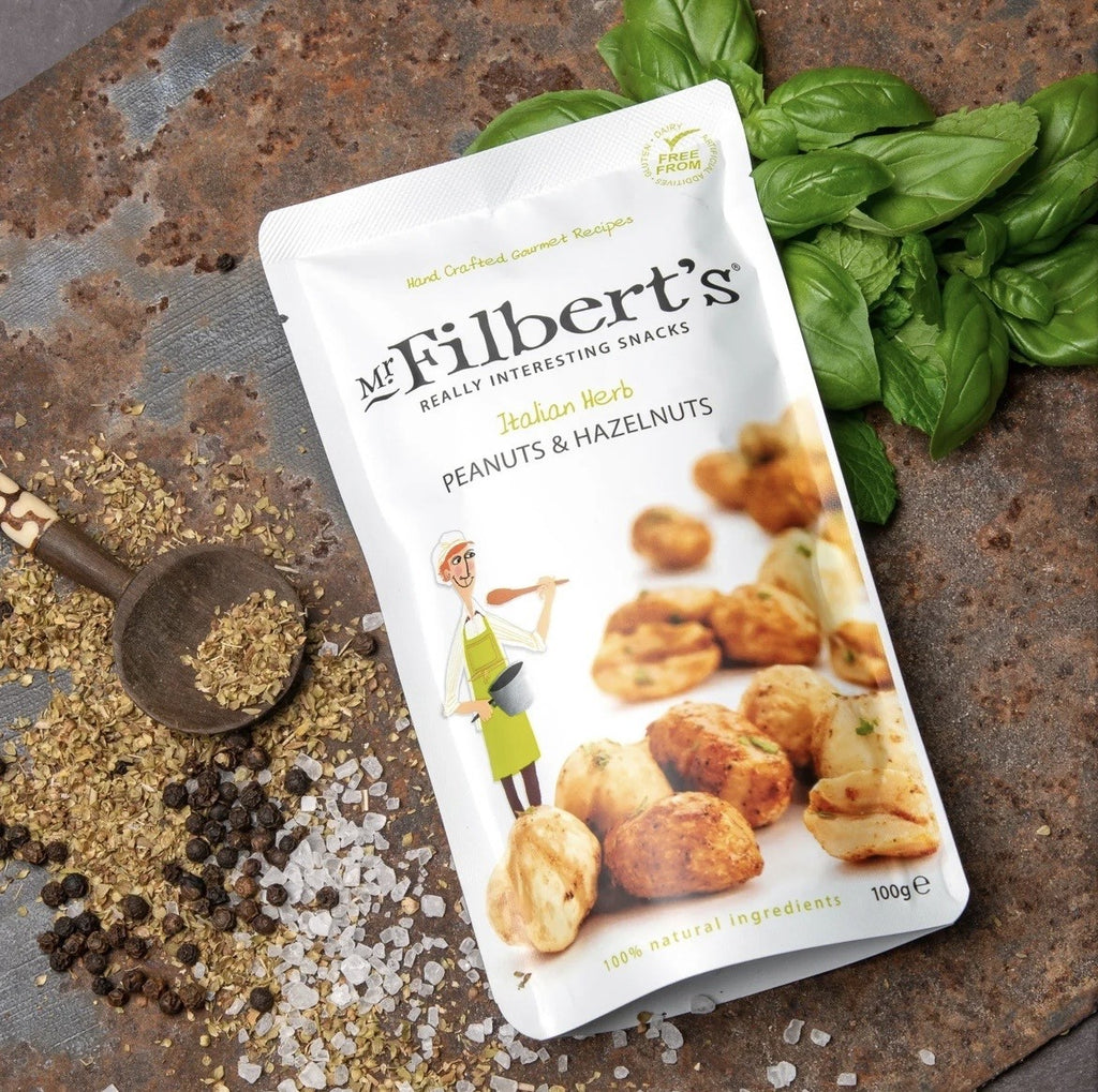 Mr Filbert’s Italian Herbs Peanuts and Hazelnuts 100g