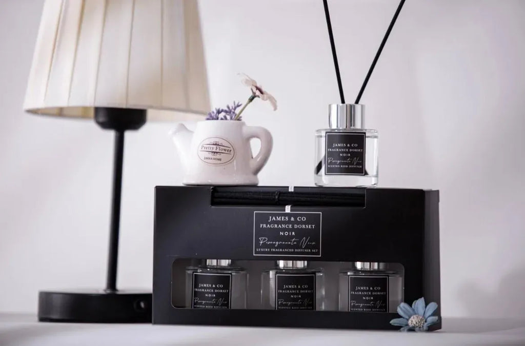 James & Co Pomegranate Noir Reed Diffuser Gift Set