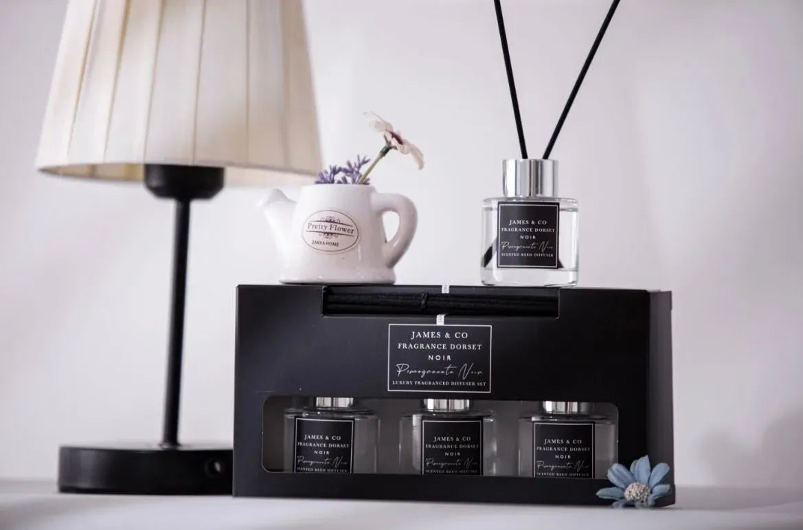 James & Co Pomegranate Noir Reed Diffuser Gift Set