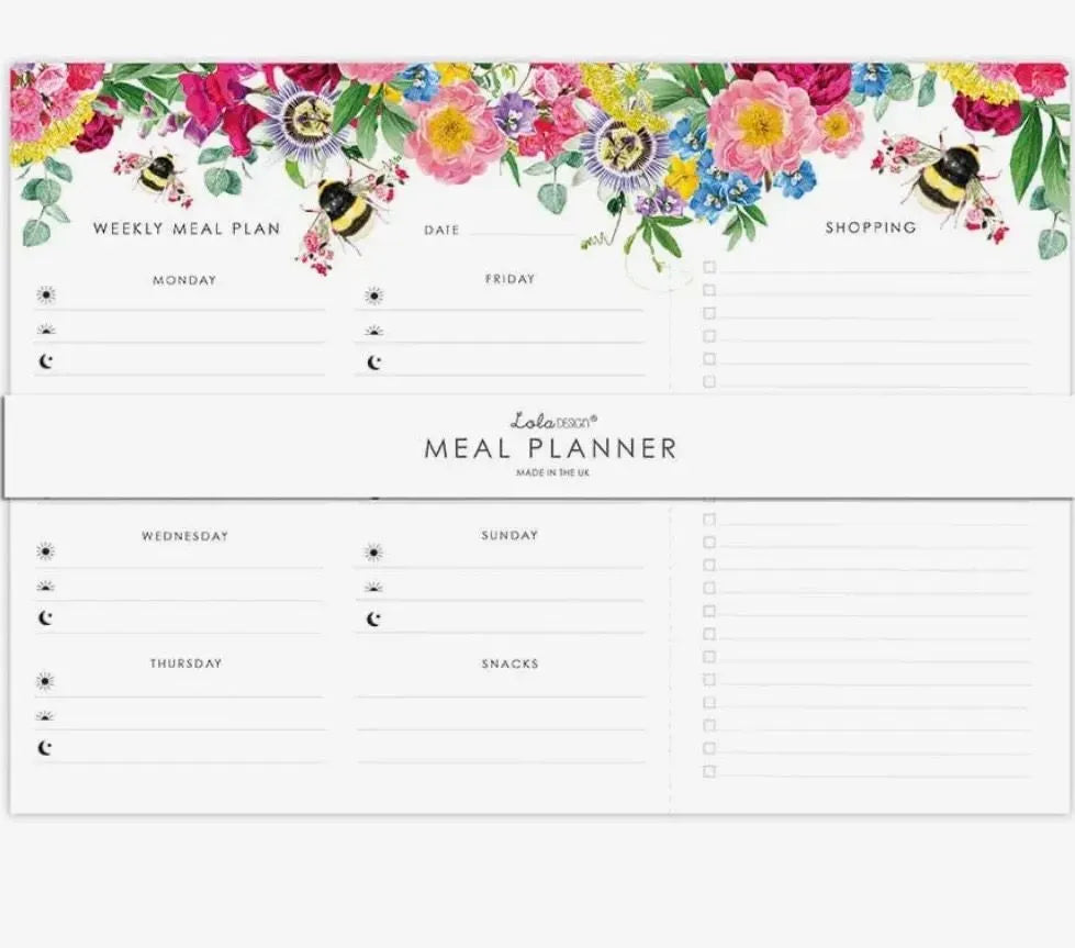 Magnetic Bee Meal Planner & Shopping List