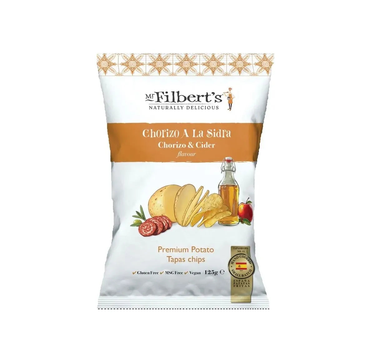 Mr Filberts Chorizo & Cider Gourmet Tapas Crisps 125g