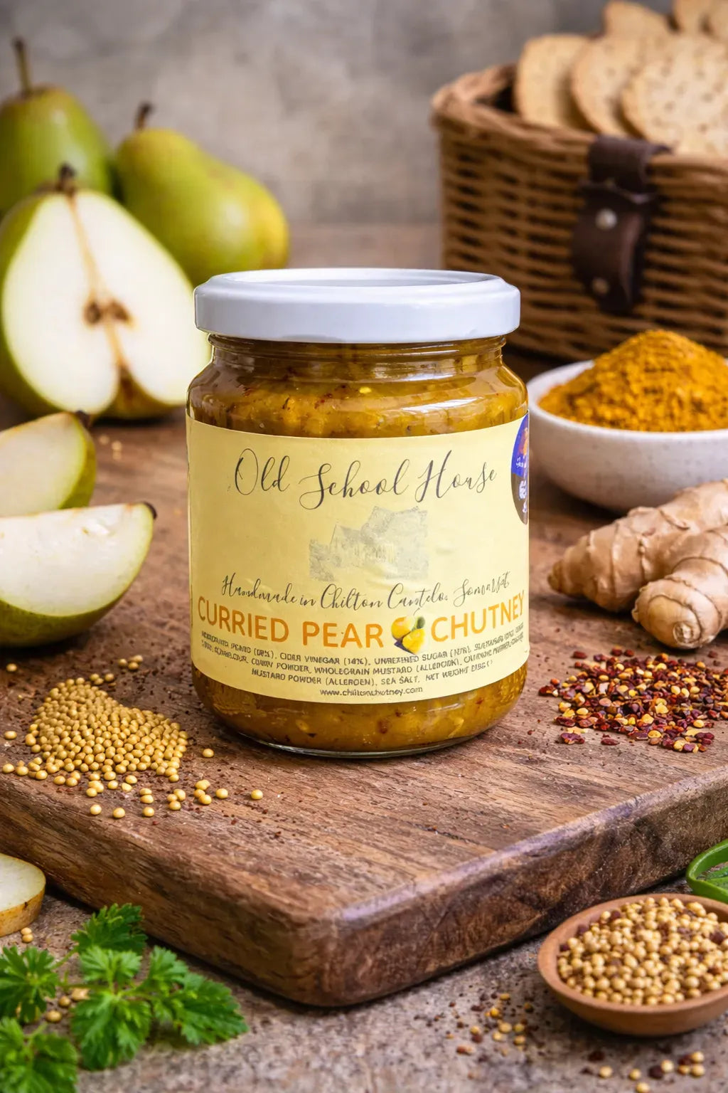 Old School House Curried Pear Chutney 250g