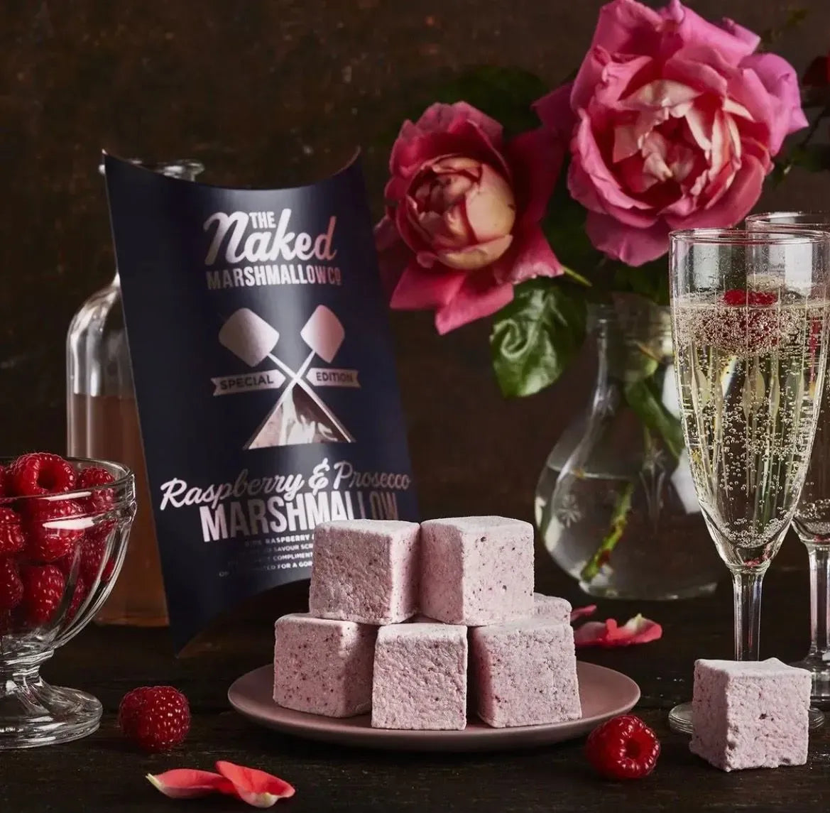 Raspberry & Prosecco Gourmet Marshmallows 100g