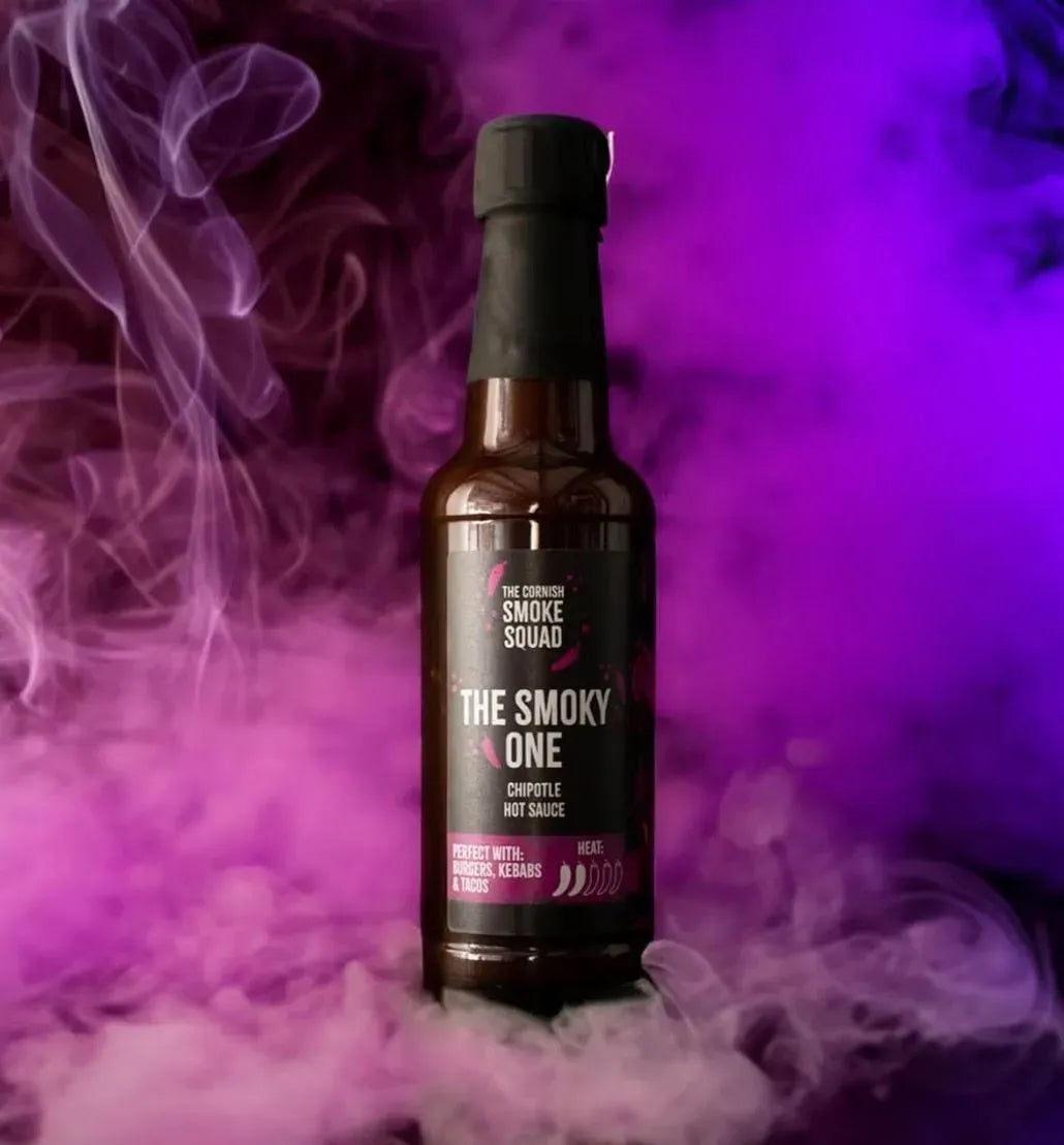 The Cornish Larder Smoke Squad BBQ Hot Sauce Gift Set 3 x 150ml Bottles