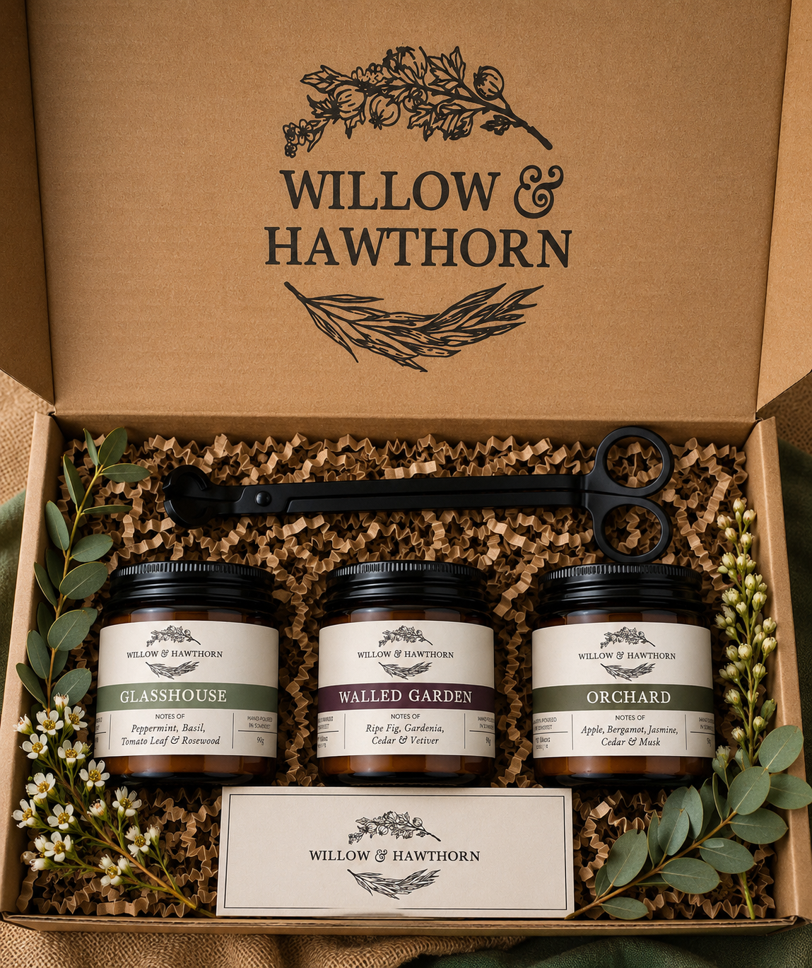 Willow & Hawthorne Trio of Candles Gift Set